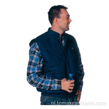 Donkerblauw bodywarmer vest